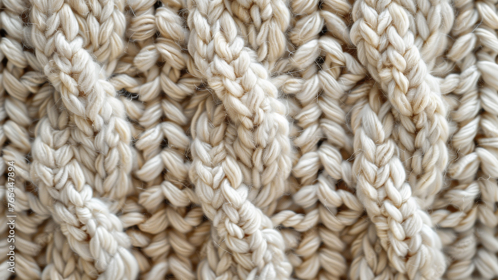 Knitted Elegance: A Detailed View of a Beige Texture Knitted Elegance: A Detailed View of a Beige Texture