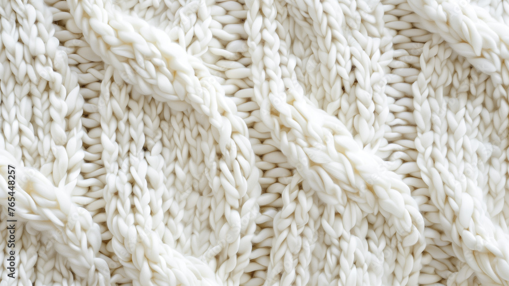 Snowy Stitches: A White Knitted Texture Snowy Stitches: A White Knitted Texture