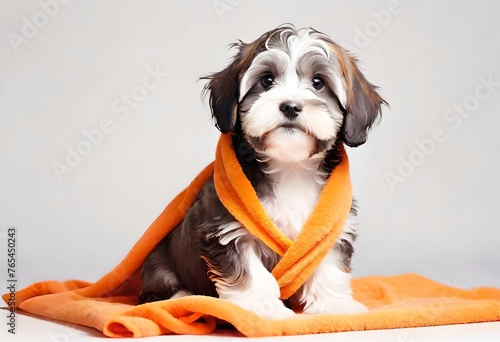 puppy with a scarf