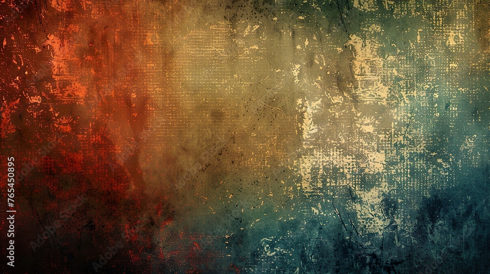 A retro grunge texture background with distressed effects and aged colors, ideal for adding a vintage and worn look to designs - obrazy, fototapety, plakaty 