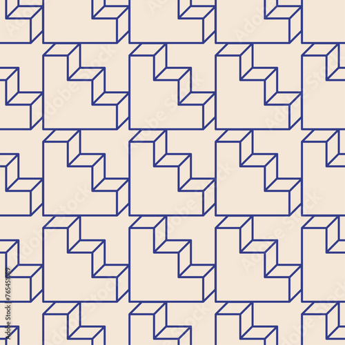 Trendy minimalist seamless pattern with abstract creative geometric composition