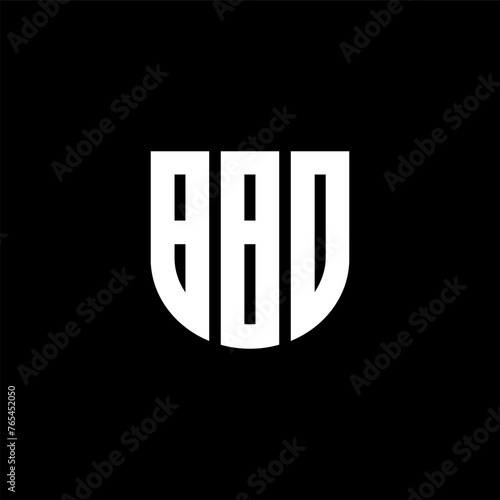 BBD letter logo design with black background in illustrator, cube logo, vector logo, modern alphabet font overlap style. calligraphy designs for logo, Poster, Invitation, etc.