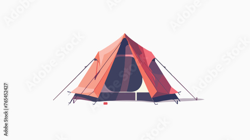 Camping Tent flat vector isolated on white background