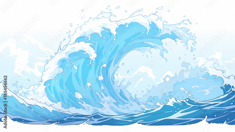 Hand drawn cartoon waves illustration
Hand drawn cartoon waves illustration
