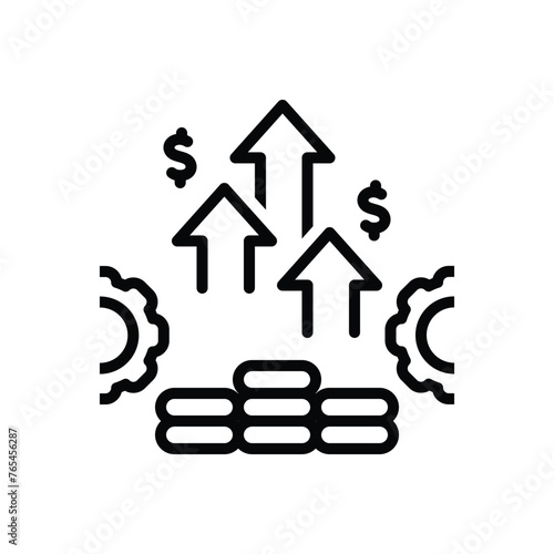 Black line icon for potential