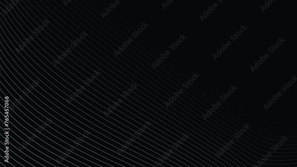 Black oblique curved lines background vector image Black oblique curved lines background vector image