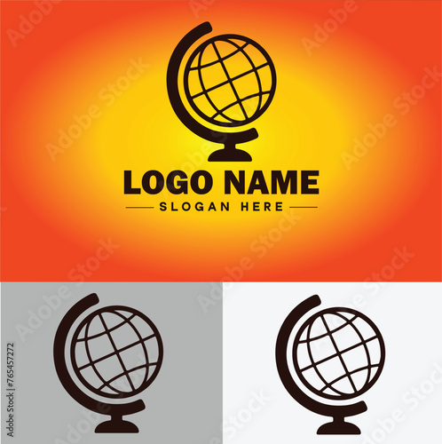 globe icon logo earth planet vector art graphics for business brand icon globe logo template