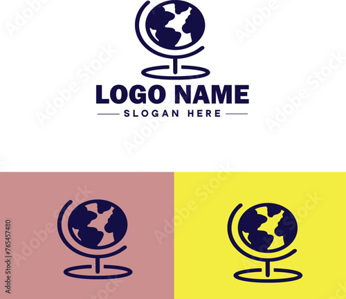 globe icon logo earth planet vector art graphics for business brand icon globe logo template