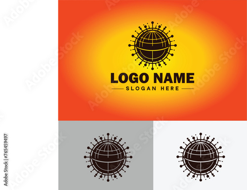 globe icon logo earth planet vector art graphics for business brand icon globe logo template