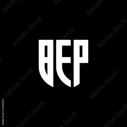 BFP letter logo design with black background in illustrator, cube logo, vector logo, modern alphabet font overlap style. calligraphy designs for logo, Poster, Invitation, etc.