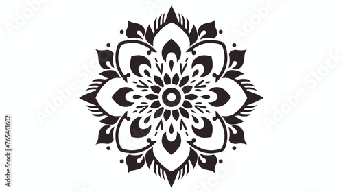 Circular pattern in the form of mandala with flower