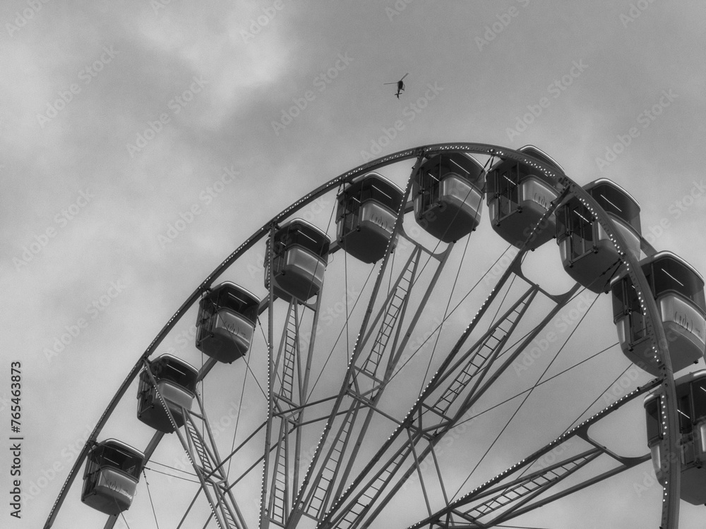 Ferris wheel on a sky