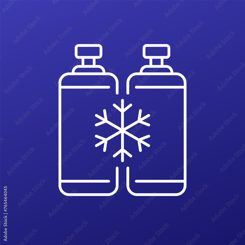 Obraz premium freon tanks icon, refrigerant gas line vector design