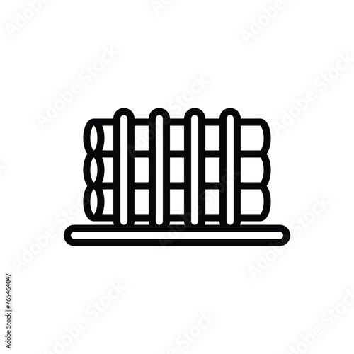 Black line icon for timber