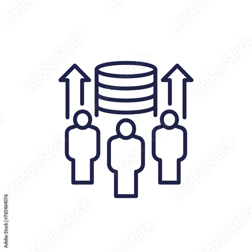 increase user base line icon