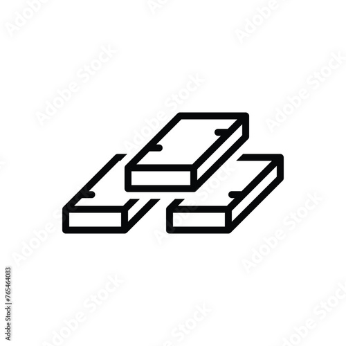 Black line icon for timber