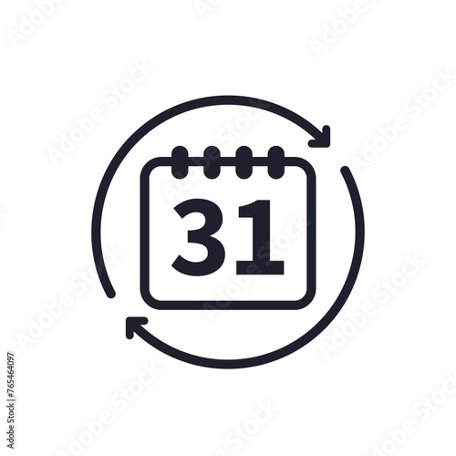 monthly subscription icon, subscribe for one month vector