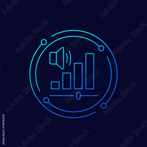 volume control icon, linear design
