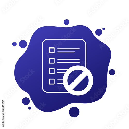blacklist icon for apps and web