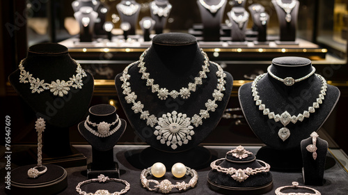 Wallpaper Mural A display of necklaces and bracelets in a store Torontodigital.ca