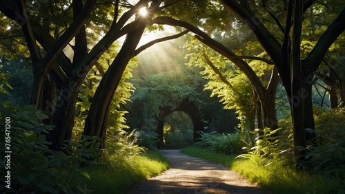 tree archway, pathway, forest, path © Reha