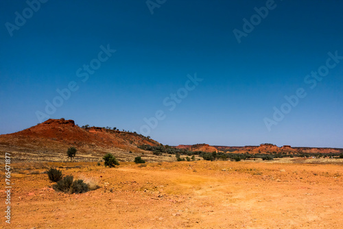 Dry mesa at Cawnpore Lookout in Outback Queensland  Australia