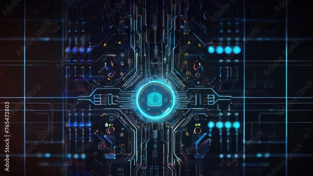 Futuristic AI Robot Bridging Creativity Technology and Artistry robot with artificial intelligence background Futuristic AI Robot Bridging Creativity Technology and Artistry robot with artificial intelligence background