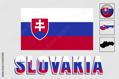 Free Download Slovakia flag and map in a vector graphic - GFXLoad