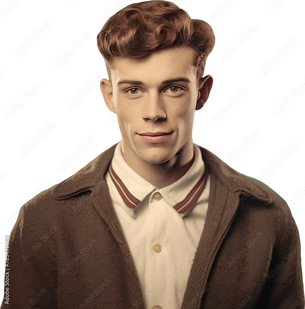 Obraz premium retro style 60s man