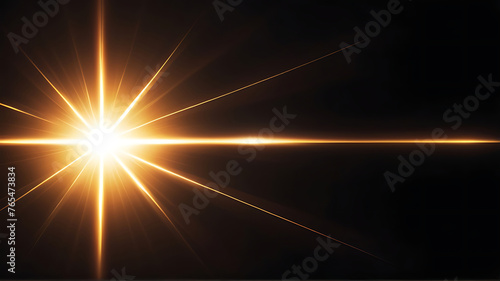 Flare light, effects sunlight, lens flare, light leaks, warm sun rays light effects, overlays or golden flare isolated on black background. effect, sunlight, ray, glow, bright, shine, sun. ai