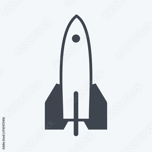 Icon Toy Jet. suitable for Toy symbol. glyph style. simple design editable. design template vector. simple symbol illustration