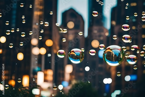 water drops on the glass