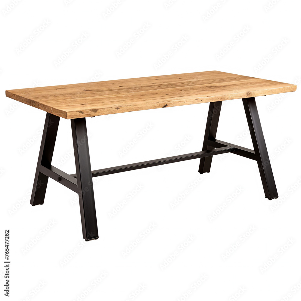 oak wooden dining table, AI Generative. oak wooden dining table, AI Generative.