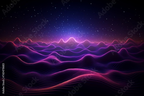 Tan and purple waves background, in the style of technological art