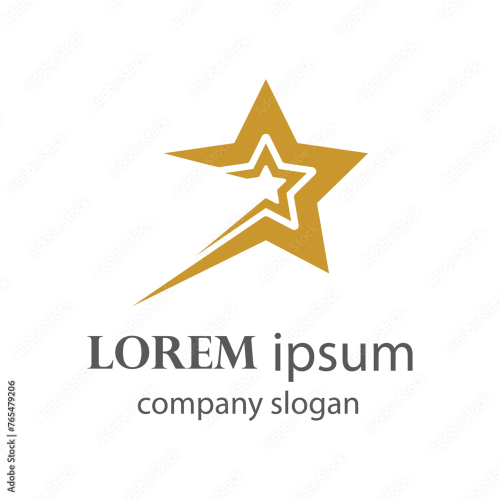 Obraz premium successful victory star logo design