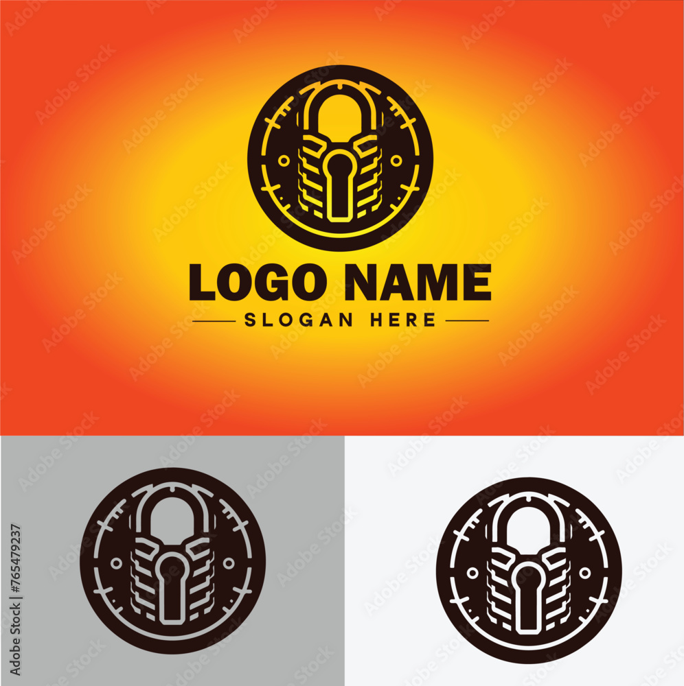 Lock icon logo safety security protection vector for business brand icon lock logo template Lock icon logo safety security protection vector for business brand icon lock logo template
