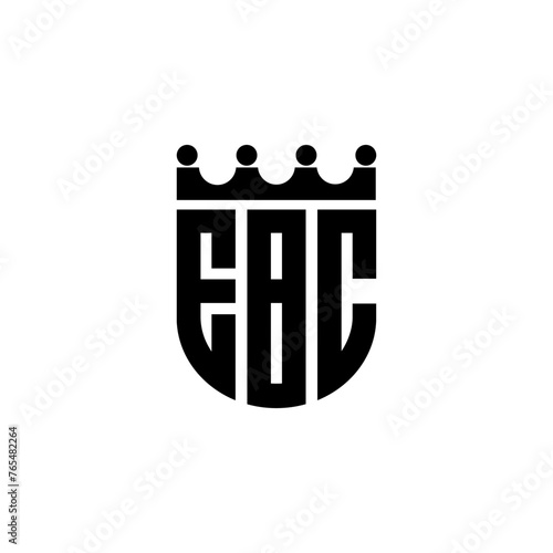 EBC letter logo design with white background in illustrator, cube logo, vector logo, modern alphabet font overlap style. calligraphy designs for logo, Poster, Invitation, etc. photo