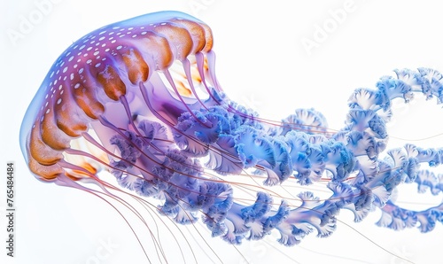 Jellyfish isolated on white background (PNG), Generative AI