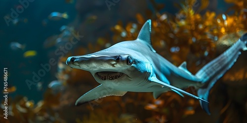 Hammerhead Shark as the Headmaster of the Ocean's Most Prestigious School,Teaching the Secrets of the Underwater World