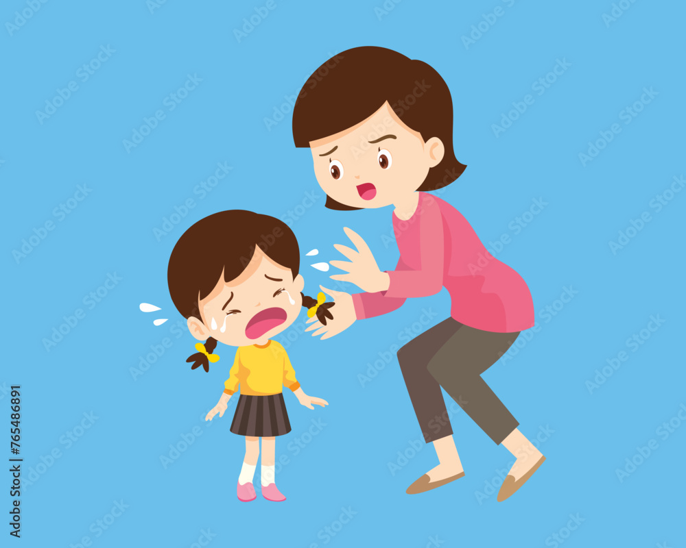Comforting sad children with parent or teacher Comforting sad children with parent or teacher