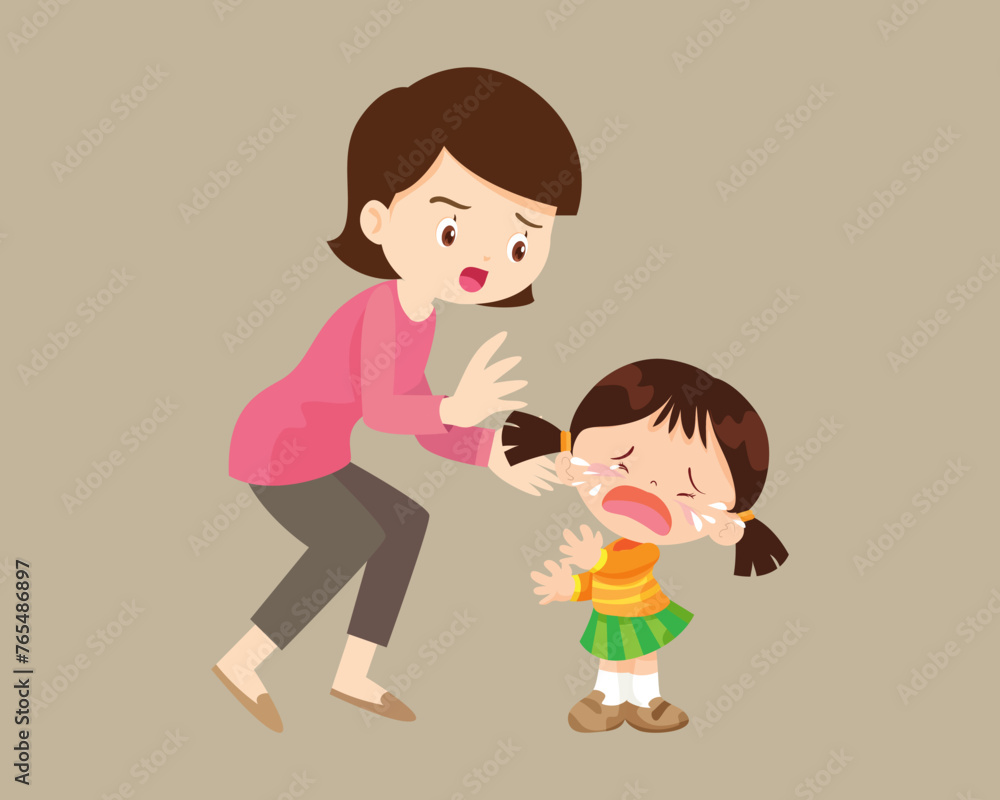 Comforting sad children with parent or teacher Comforting sad children with parent or teacher