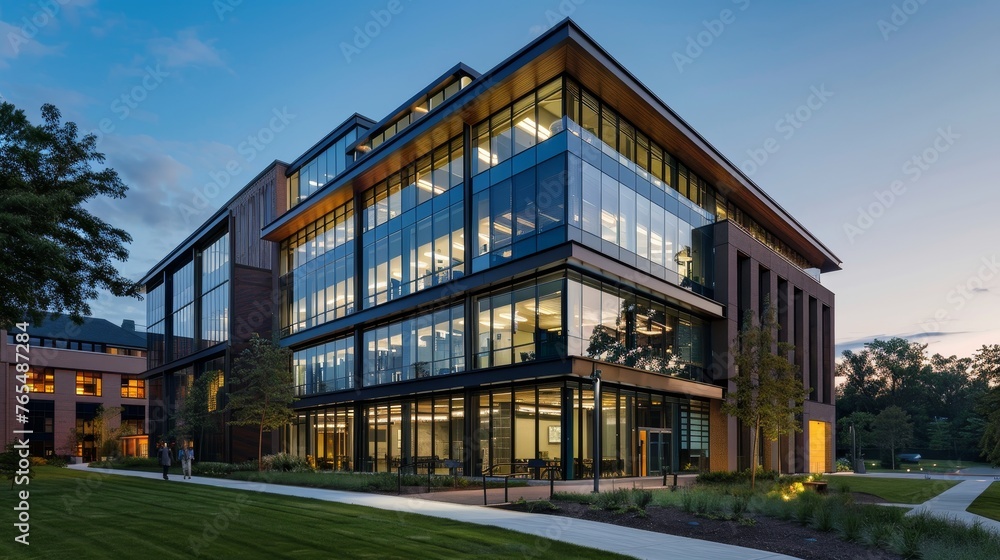 Twilight Tranquility A Stunning Corporate Oasis at Dusk Twilight Tranquility A Stunning Corporate Oasis at Dusk