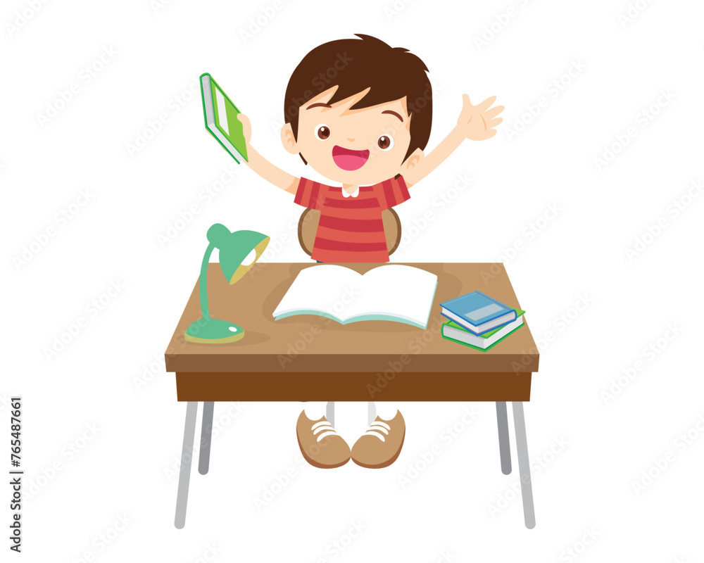 student sitting on desk working for homework 2 student sitting on desk working for homework 2