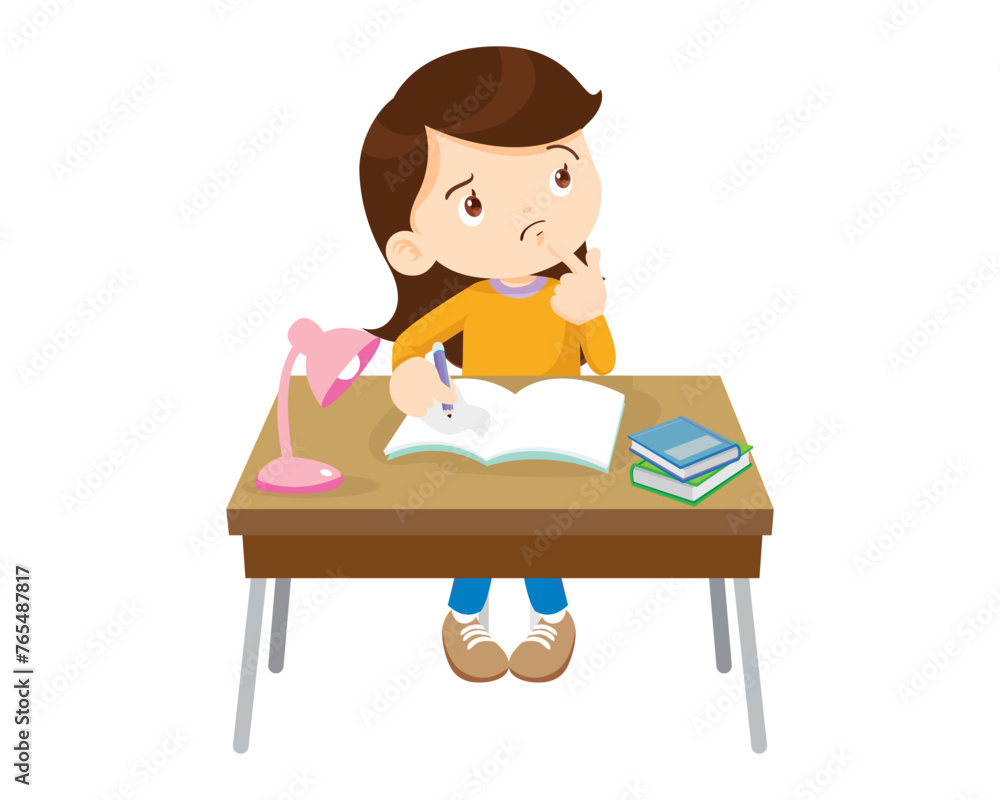 student sitting on desk working for homework 2 student sitting on desk working for homework 2