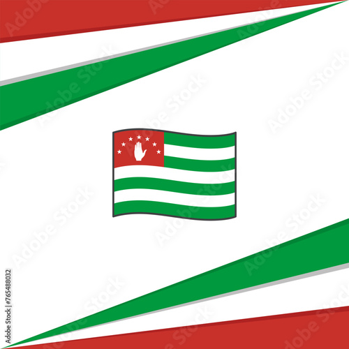 Abkhazia Flag Abstract Background Design Template. Abkhazia Independence Day Banner Social Media Post. Abkhazia Design
