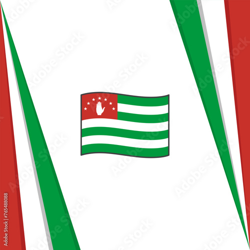 Abkhazia Flag Abstract Background Design Template. Abkhazia Independence Day Banner Social Media Post. Abkhazia Flag
