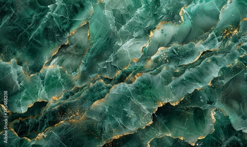 Seamless pattern background of a green marble texture backdrop, Generative AI