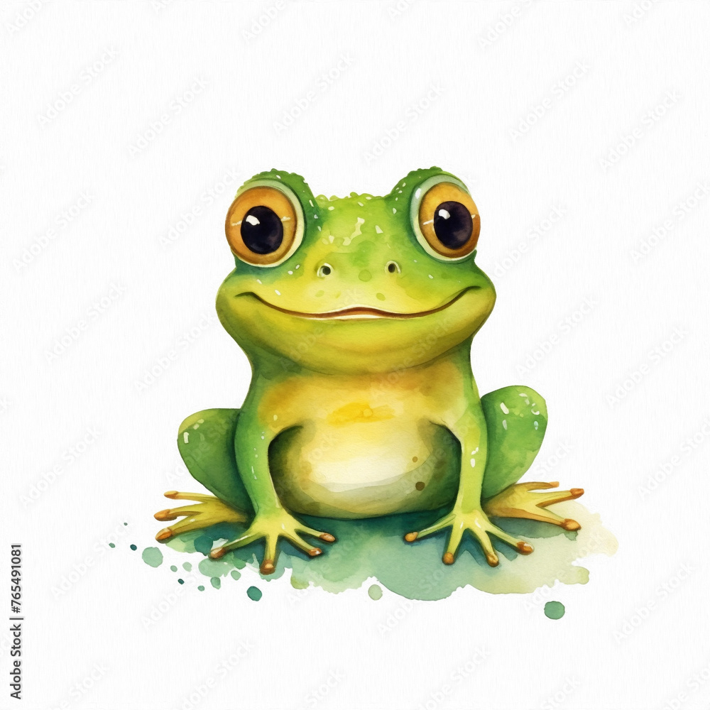 Obraz premium frog on white background