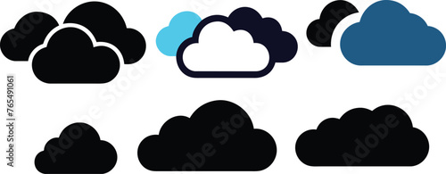 set of cloud icon