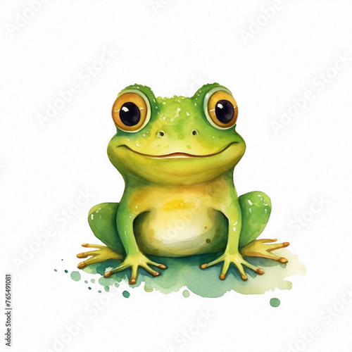 frog on white background